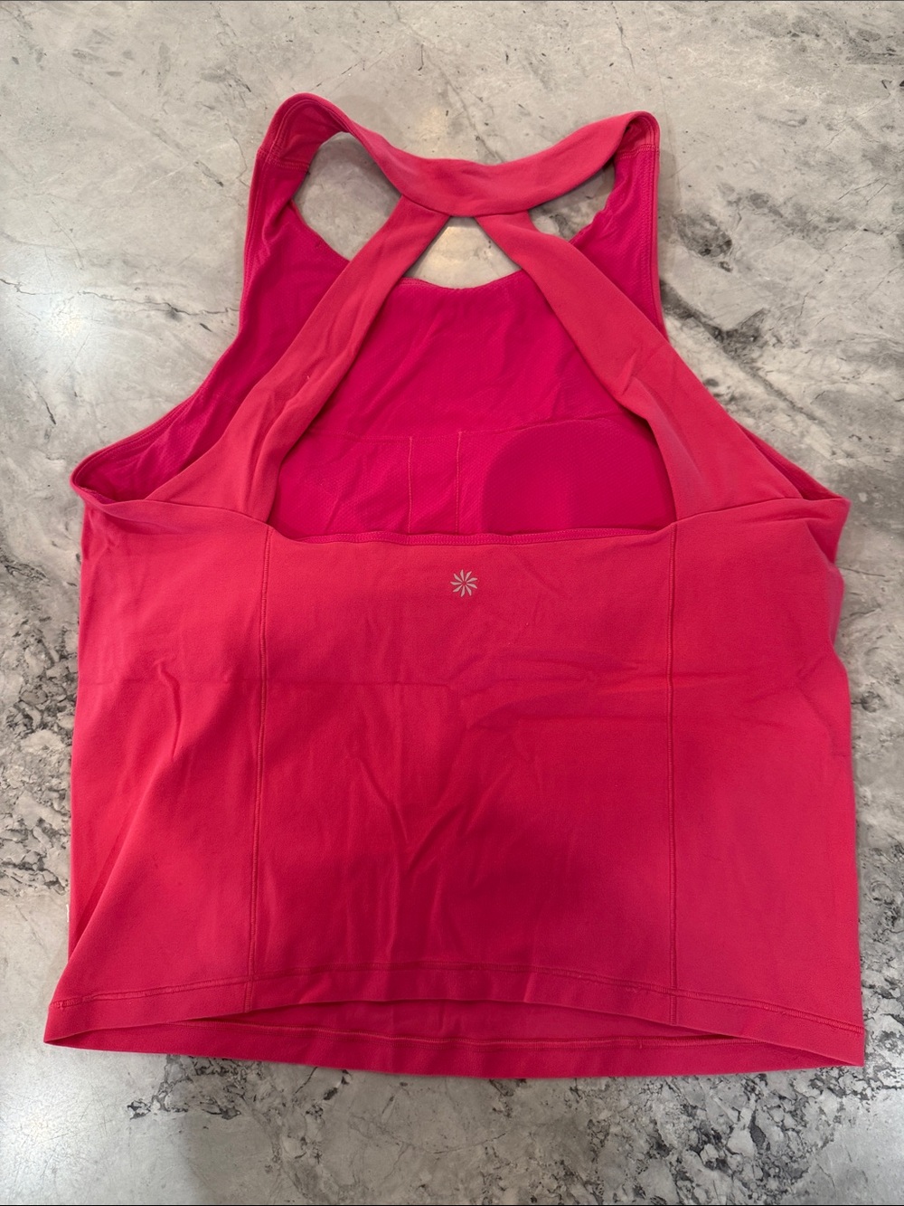 Women’s High-Neck Active Tank Top - Red - Picture 2 of 2